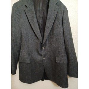 Chaps Ralph Lauren Blazer Gray Virgin Wool 2 Button Suit Jacket Sport Coat 42